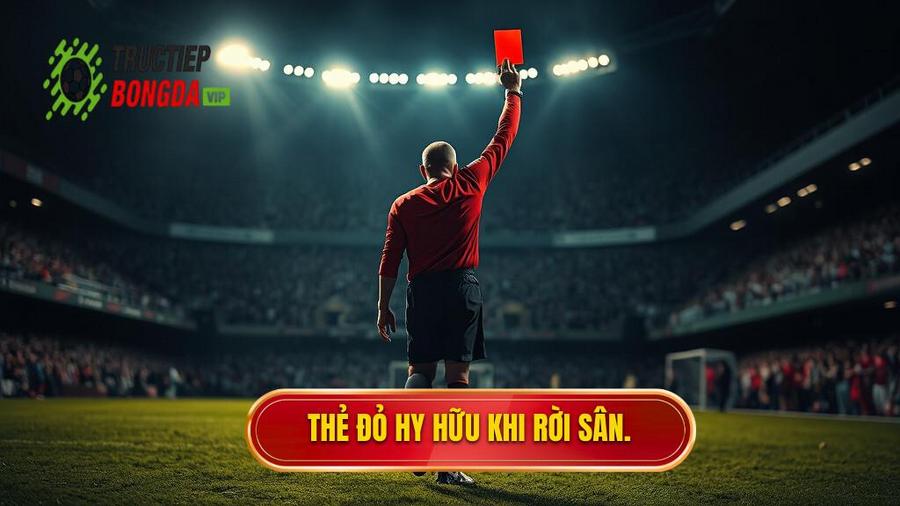 3. Thẻ đỏ hy hữu khi rời sân.